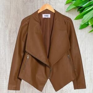NWT - BB DAKOTA Steve Madden Faux Leather saddle brown Jacket Size: XS
